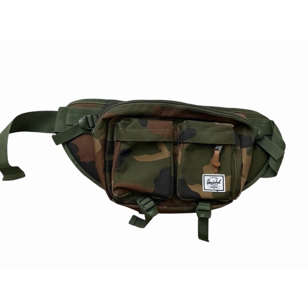 Herschel Camouflage Hip Pack Sling Bag • Multi-Pocket Waist Bag • 17”x10”